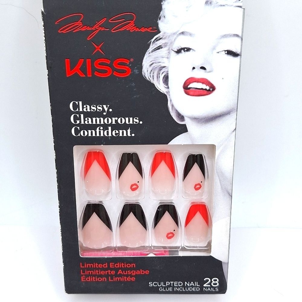 Marilyn Monroe kiss nails LIMITED EDITION classy French tips